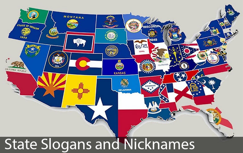  State Slogans Nicknames of US States 