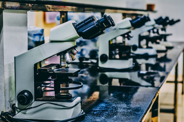 microscopes in a lab in the life sciences sector and mixed-use office space image at offices.net