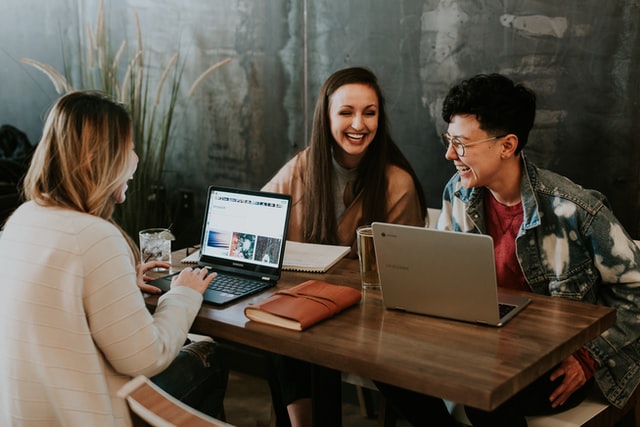 female students working together at a coworking space for students on a u.s. college campus image at offices.net